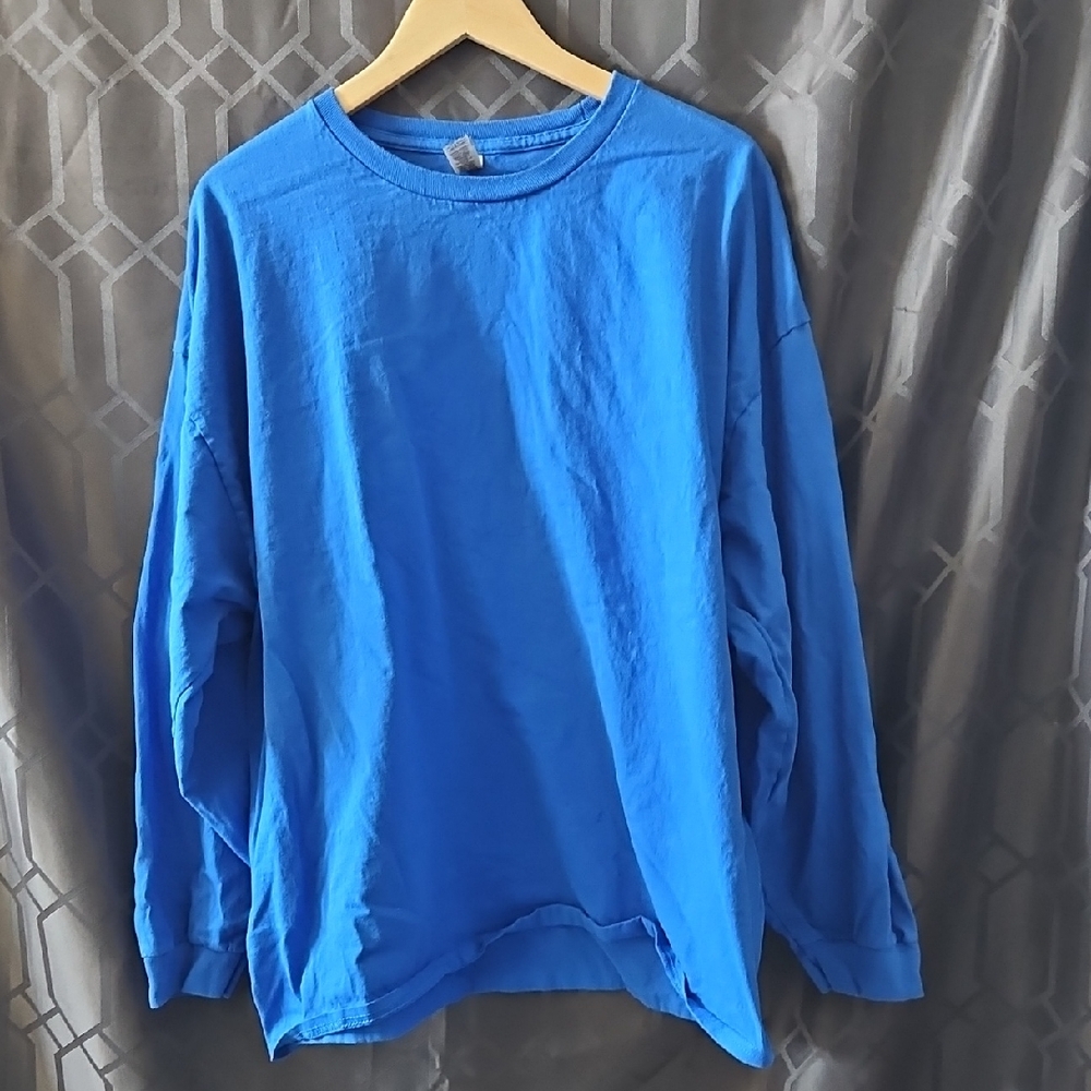 Gildan Vibrant Blue Long Sleeve Tee Size 3XL
